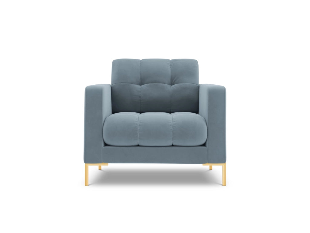 Cosmopolitan Design - Poltrona "Bali" in velluto azzurro 