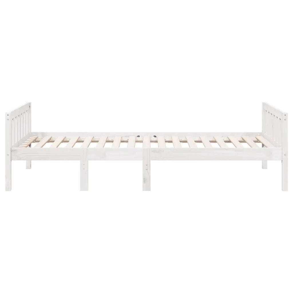 Letto per Bambini senza Materasso Bianco 90x190cm Massello Pino 855031