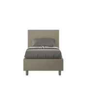 Letto singolo senza rete imbottito 80x210 similpelle cappuccino Adele