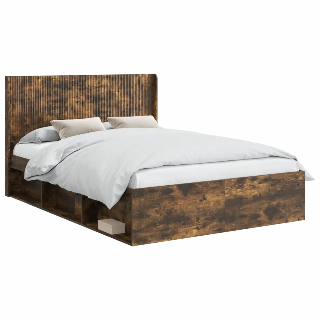 Letto da camera | Struttura del letto con stoccaggio e testata 3 pcs
