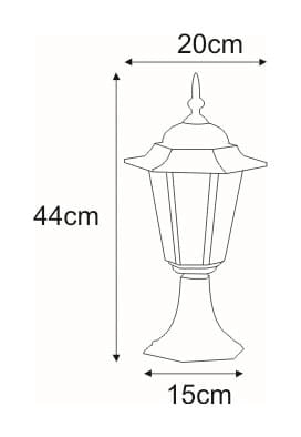 Lampione da giardino Kaja Standard K5009S nero oro