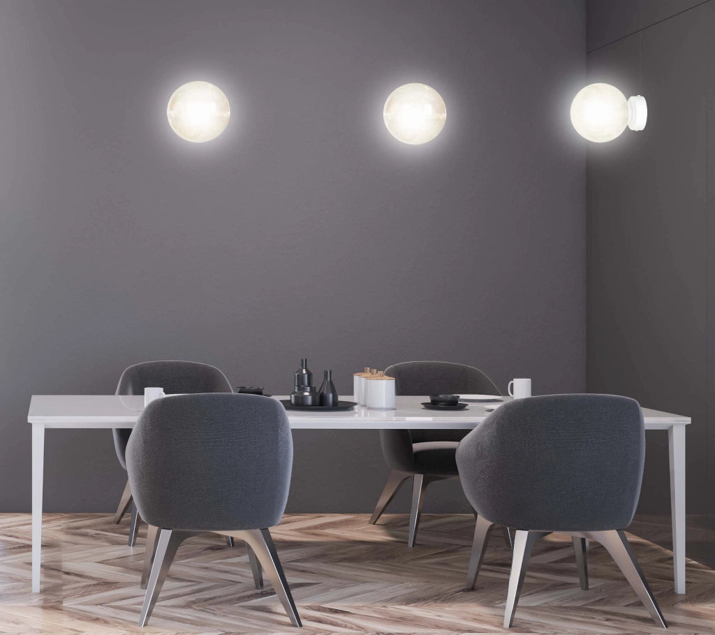 Applique Emibig Rossi 1 luce E14 bianco miele vetro