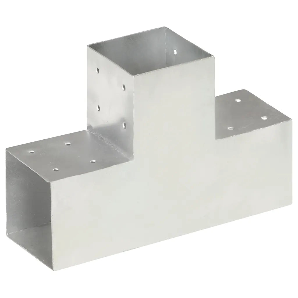 Connettori Pali a Forma di T 4 pz in Metallo Zincato 101x101 mm CFW9171760