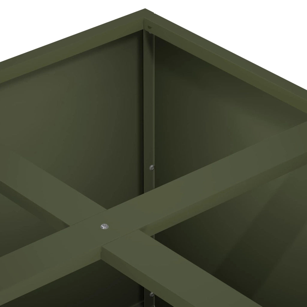 Vaso da giardino Verde Oliva 100 x 100 x 30 cm 8005746