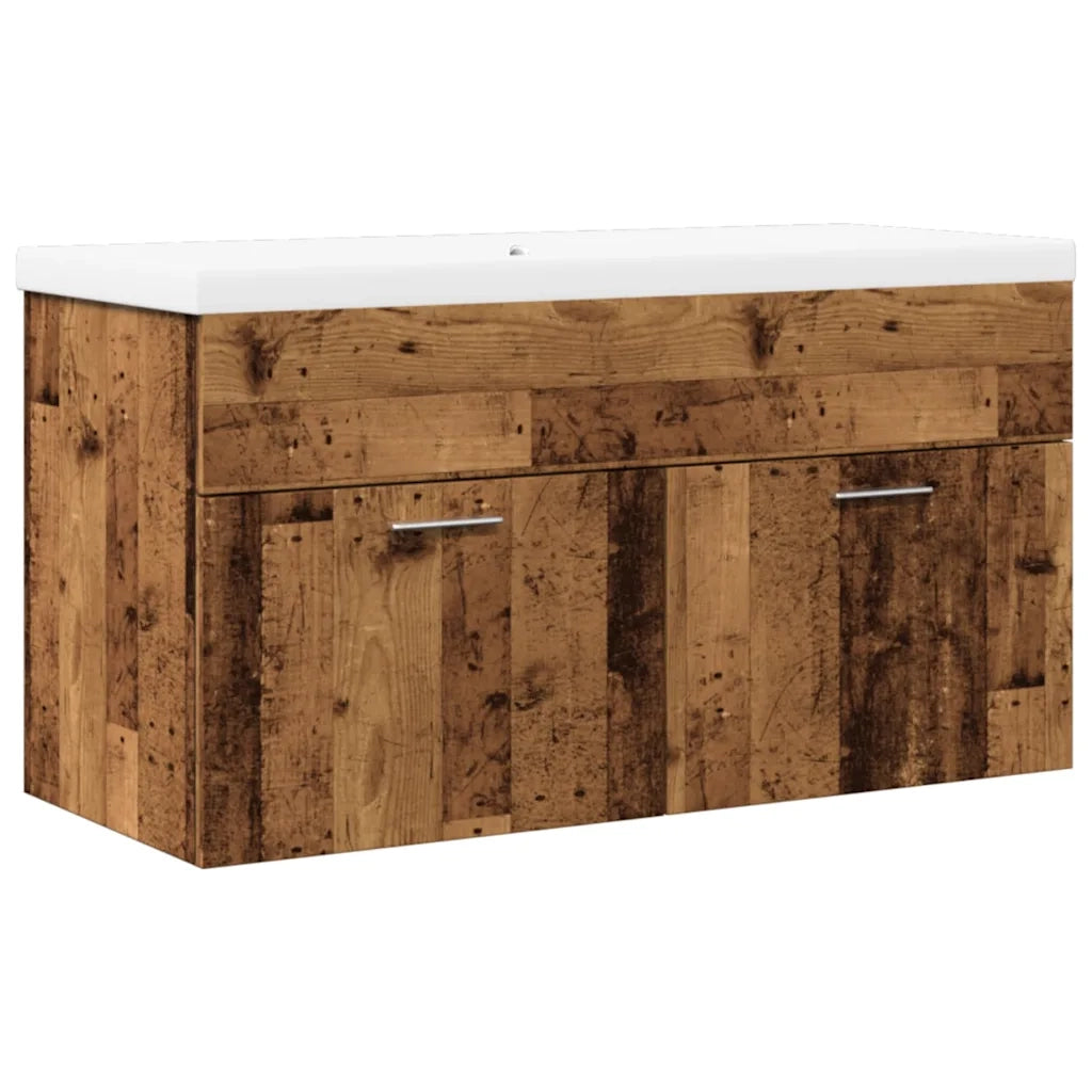 Mobile da Bagno con Lavabo Integrato Legno Antico 3328585