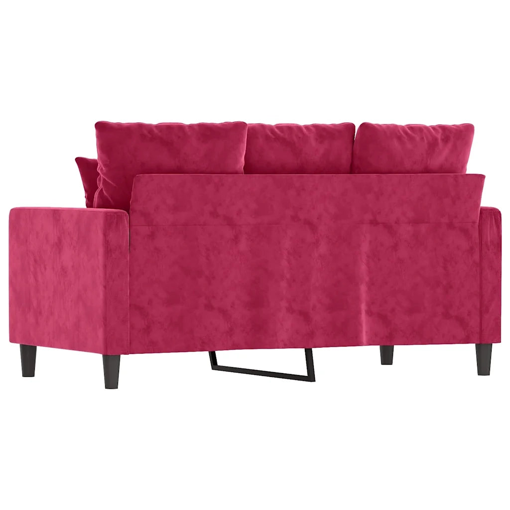 Divano a 2 Posti-Sofa 2 Posti Rosso Vino 120 cm in Velluto 995639