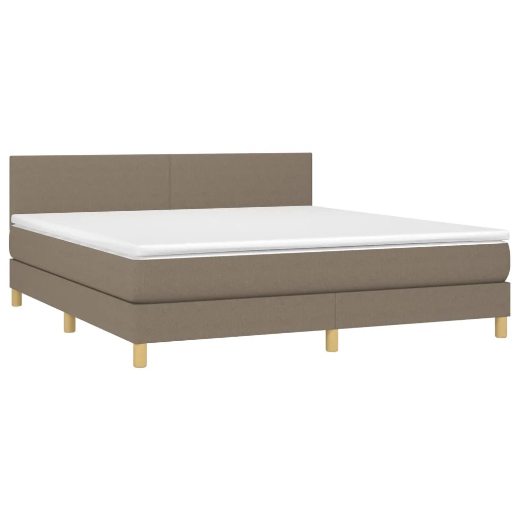 Giroletto a Molle con Materasso Tortora 180x200 cm in Tessuto 3140477