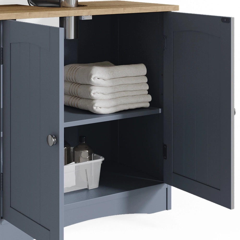 Vicco Set mobili bagno Grigio 2 parti