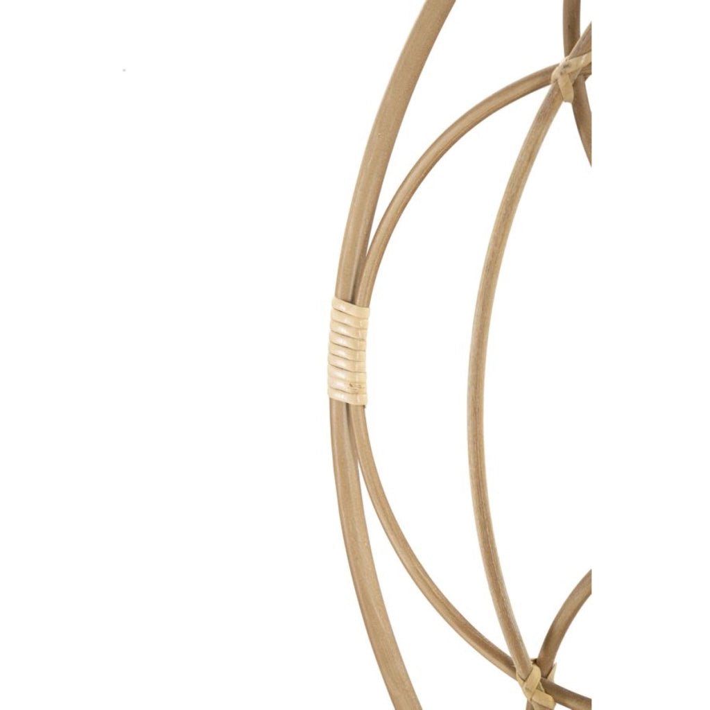 Specchio da parete Valencia con cornice in rattan naturale