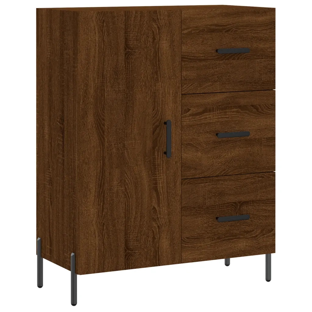 Credenza Rovere Marrone 69,5x34x90 cm in Legno Multistrato 827931