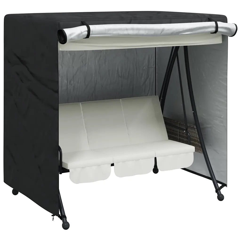 Copertura per dondolo da esterno Nero 175 x 125 x 180 cm