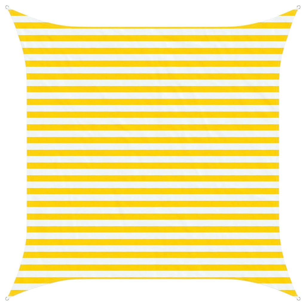 Telo Ombra da Esterno Giallo e Bianco 3 x 3 m 42030975