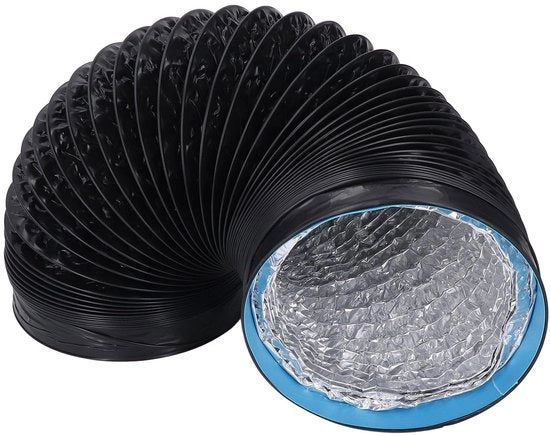 Slang di ventilazione isolata - canale flessibile - PVC/aluminiatura - riduzione del rumore - 7 pollici/2 metri - per HVAC/sistema - canale d'aria