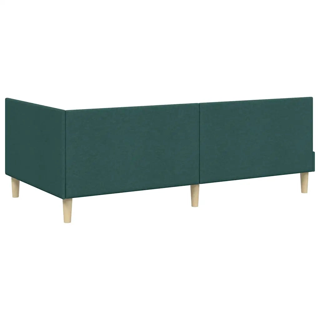 Struttura Letto Angolare con Materasso 2 pcs Verde Tessuto 3393737