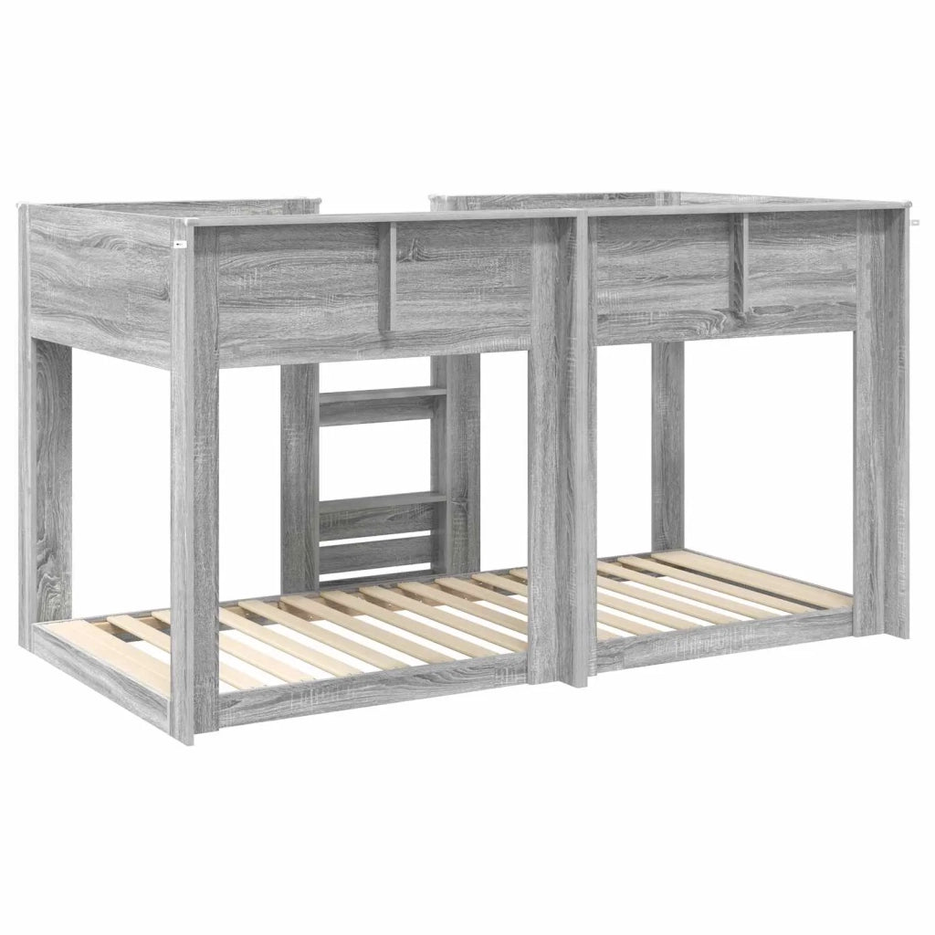 Letto a Castello per Bambini Grigio Sonoma 100 x 200 cm
