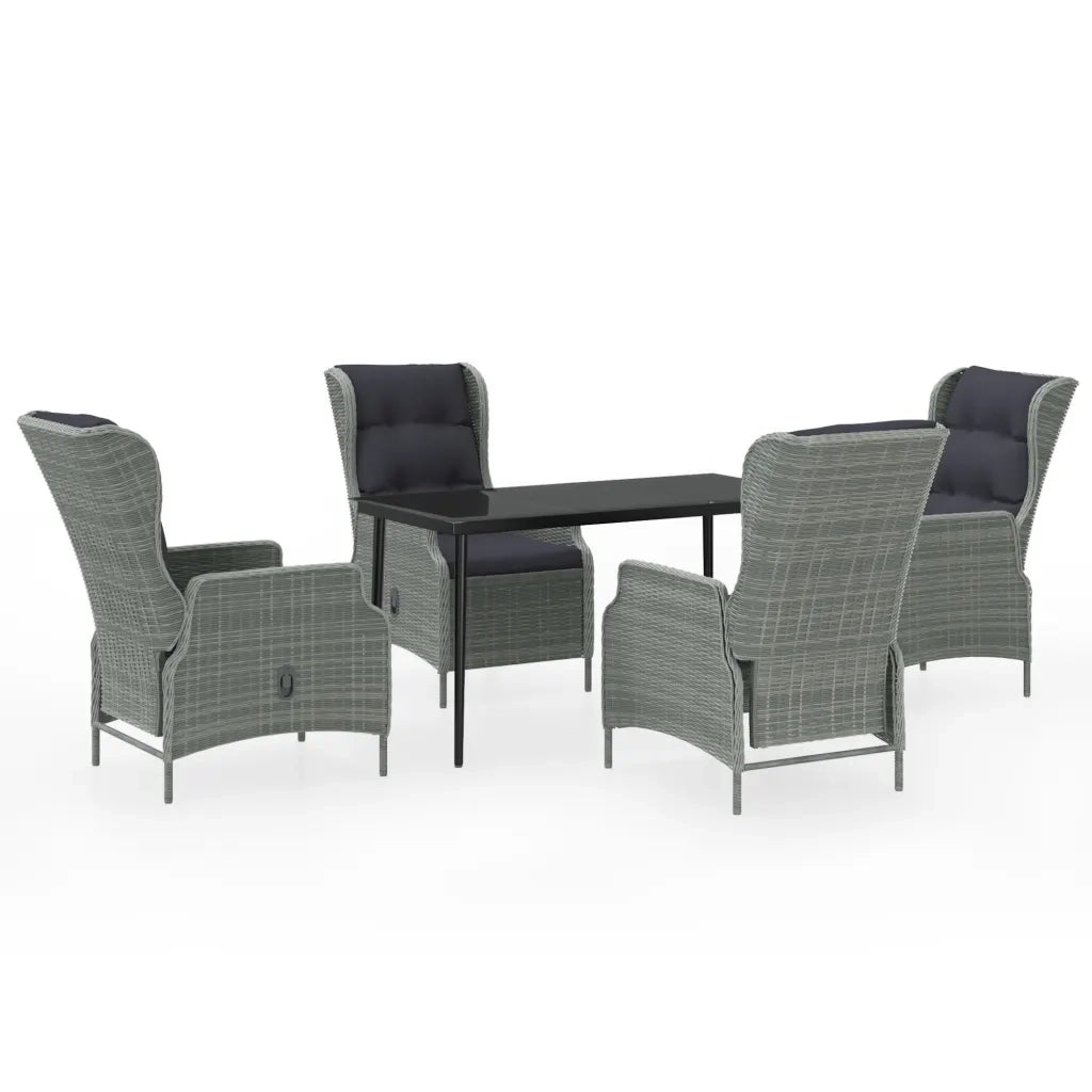 Set Mobili da Pranzo per Giardino 5 pz Grigio Chiaro 3099663