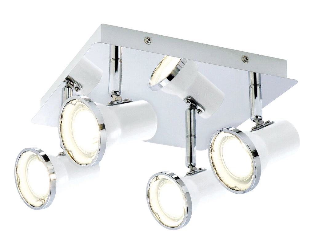 Faretto soffitto bianco GU10 4 luci Rabalux Steve 5500