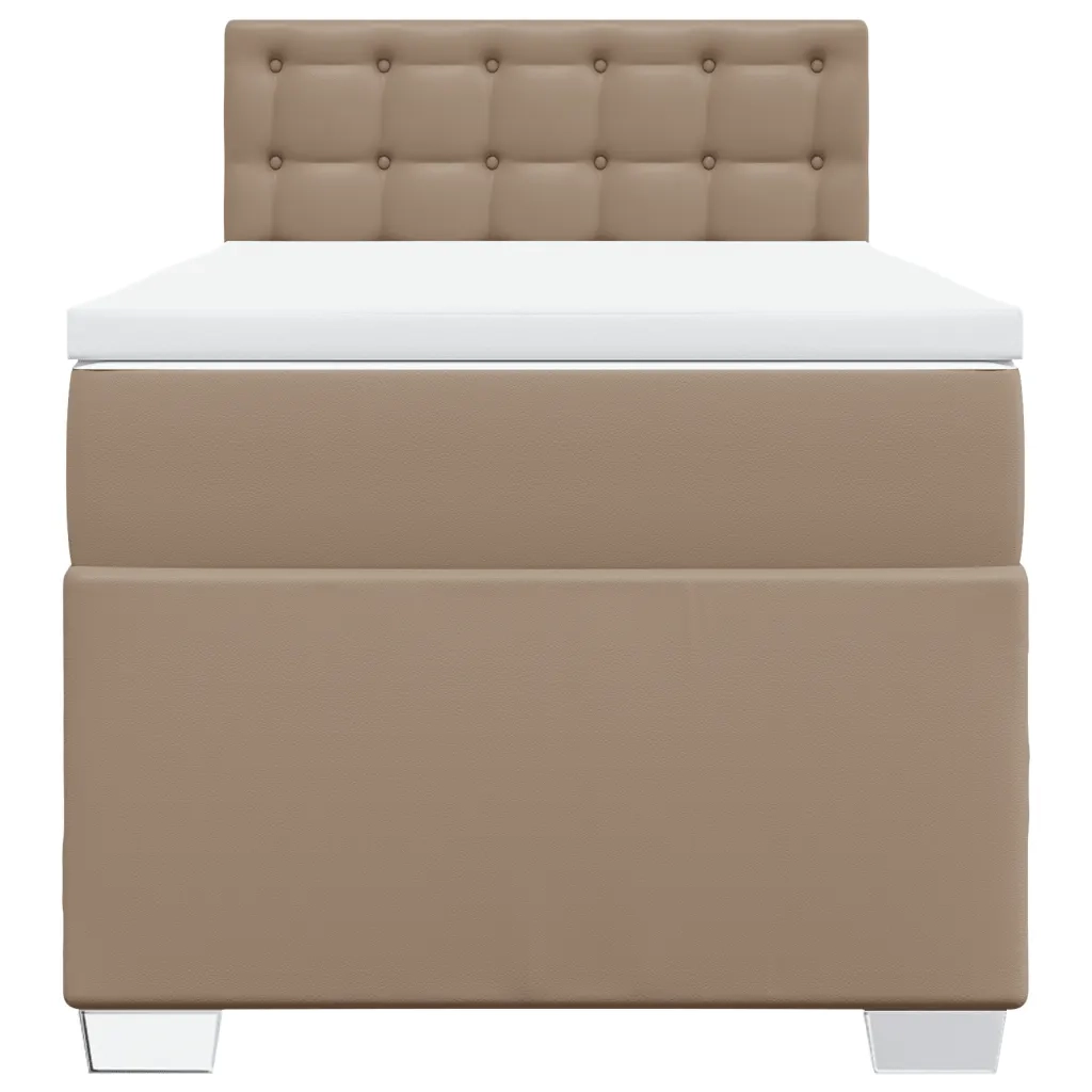 Giroletto a Molle con Materasso Cappuccino 100x200cm Similpelle