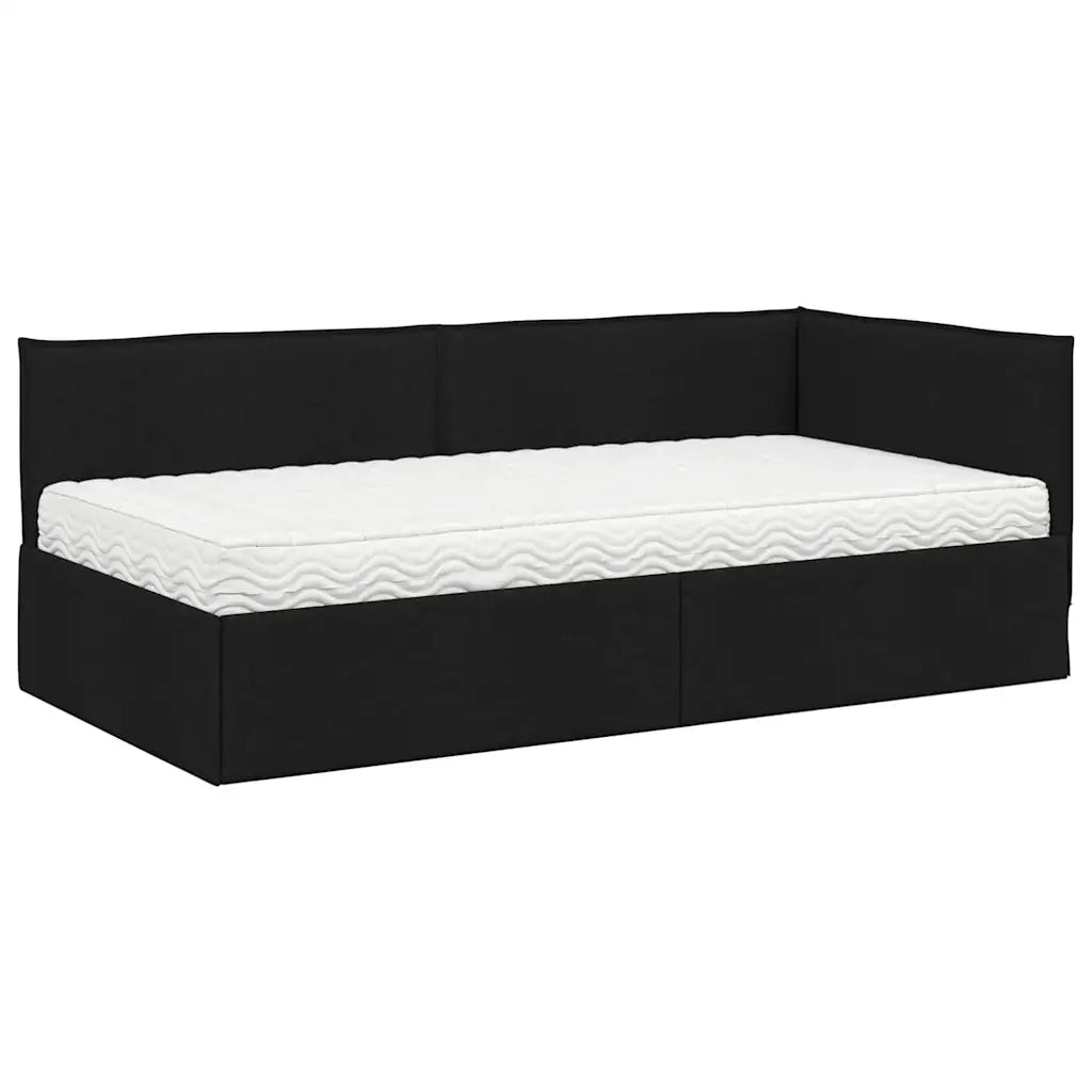 Struttura Letto Angolare con Materasso 2 pcs Verde Velluto