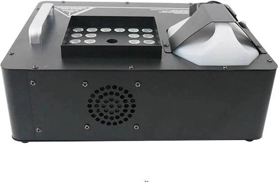 Rappresentazione Fumogena con LED da 1500W, Macchina Fumogena con Controllo Remoto a Radio e Illuminazione LED - Macchina Fumogena per Halloween - Nero