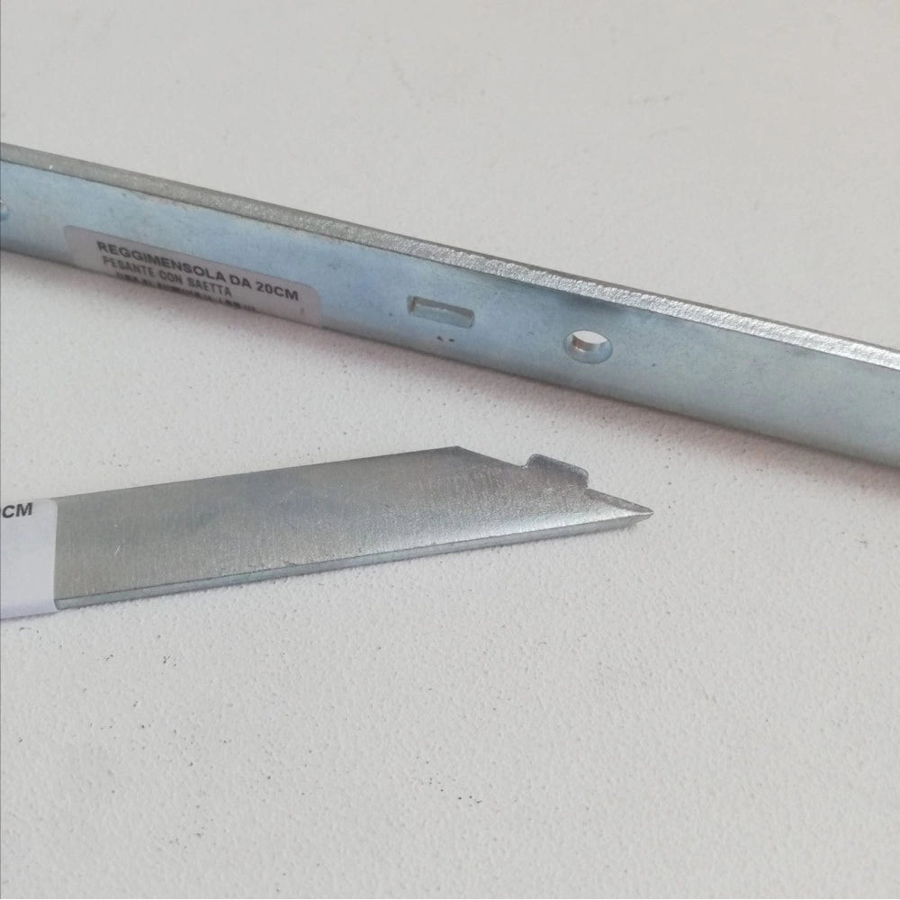 Reggimensola staffa zincata da 40cm con saetta di rinforzo