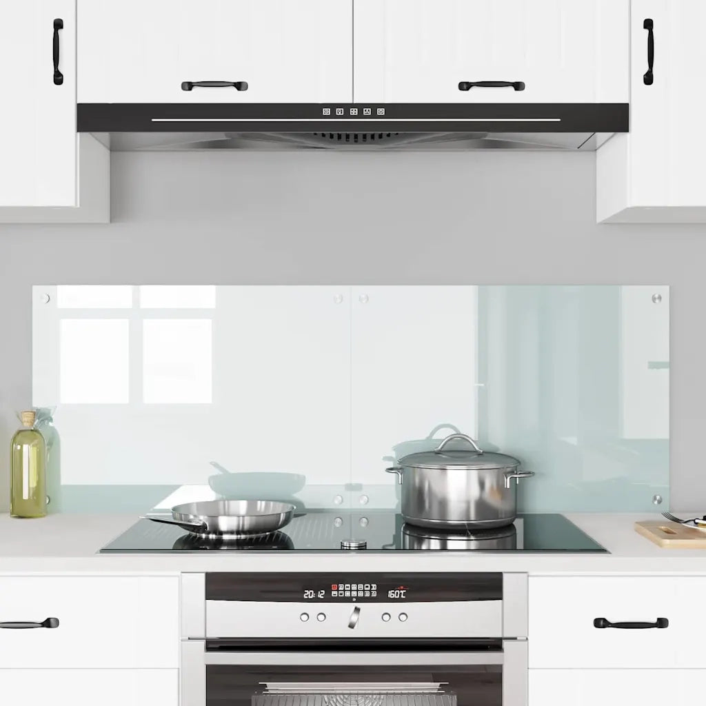 Schienale da cucina 2 pz Bianco 70 x 50 cm vetro temperato CFW3769286
