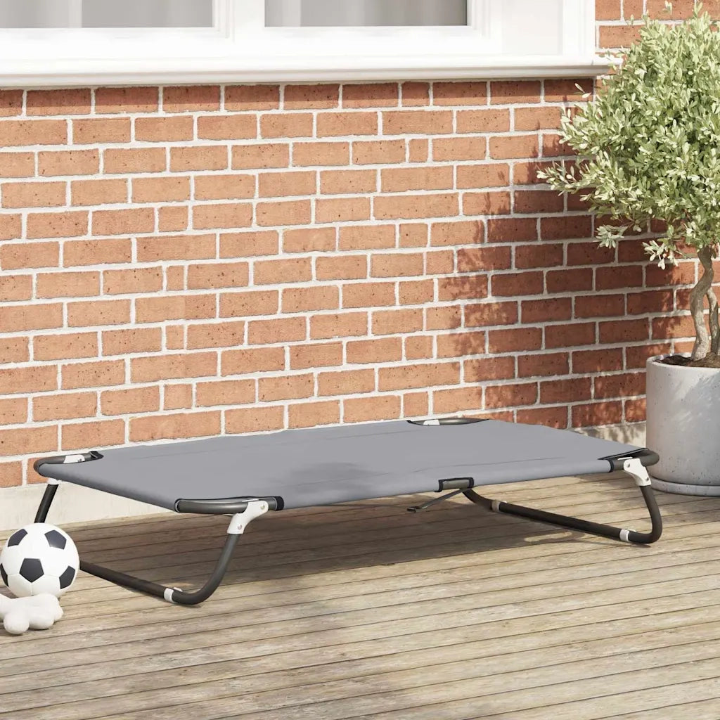 Letto per Cani Grigio chiaro 105 x 65 x 18 cm Acciaio CFW1934288