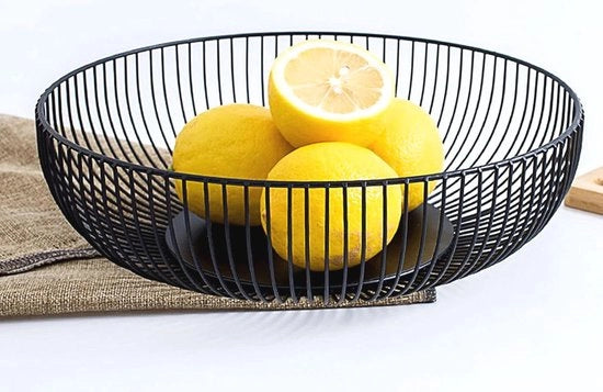 Fruitiera metallica moderna 28 cm - Mandolina aereata e sostenibile per frutta fresca a lunga conservazione