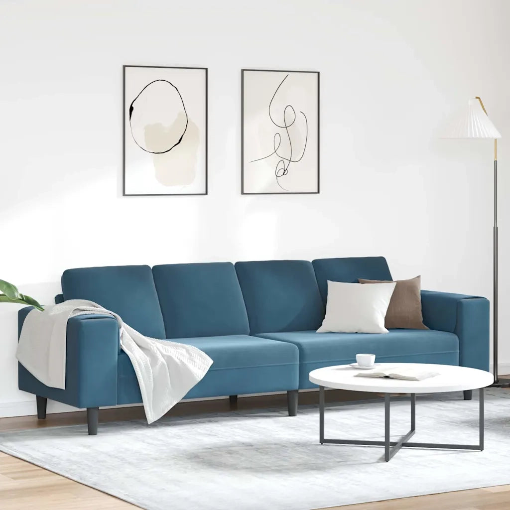 Divano per Soggiorno Blu 250 x 77 x 76 cm 3335090