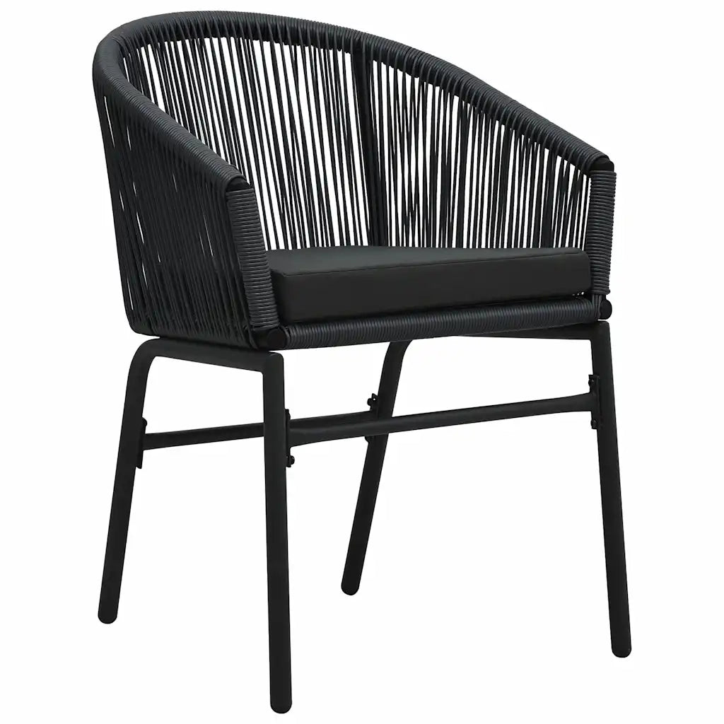 Set da Pranzo per Giardino 7 pcs Nero 3379350
