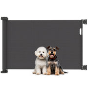 Barriera di Sicurezza per Cani Retrattile ¨C Minimal ¨C Nero 142x10x87 cm