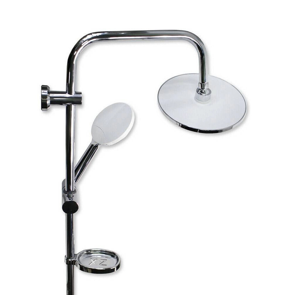 Trade Shop - Colonna Doccia Kit Saliscendi Soffione Fisso Doccetta Multigetto 69128 Portasapone -