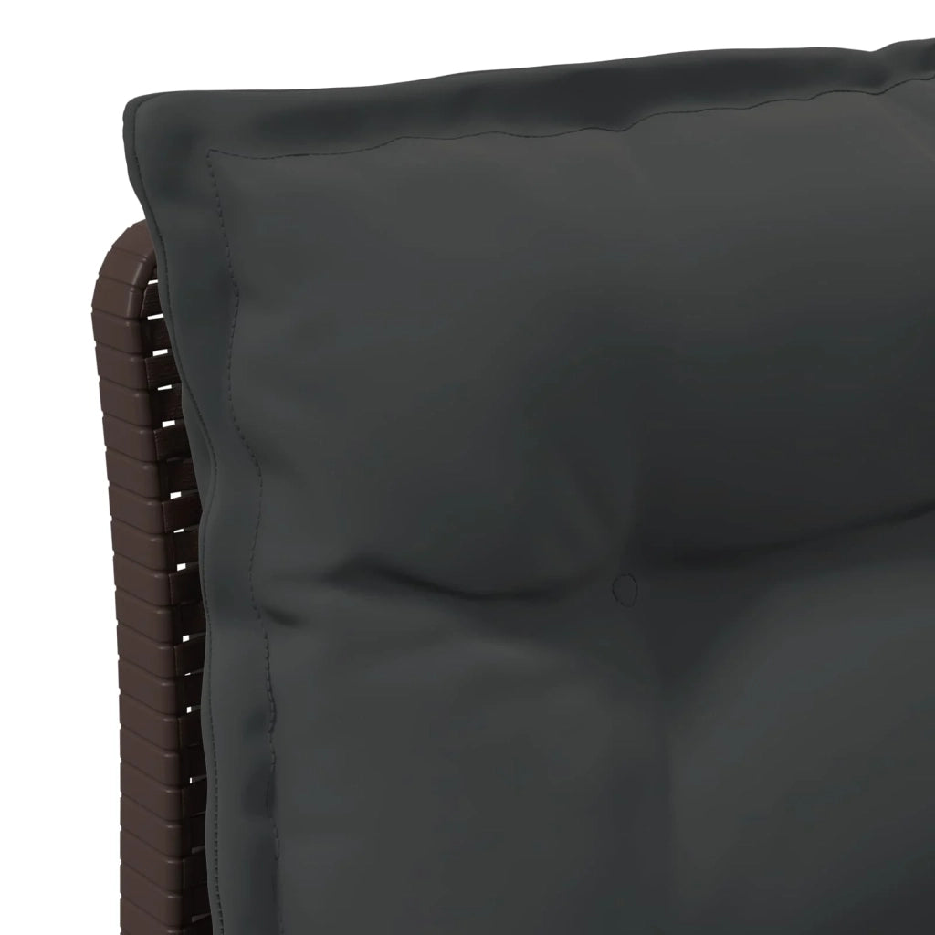 Divano da esterno-Divano da Giardino 3 posti con cuscini in look rattan PP 924887