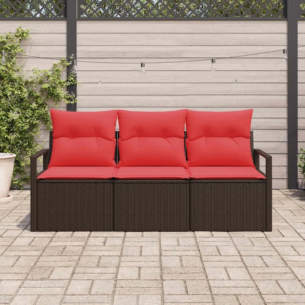 Set di divani 3 pcs Marrone polyrattan 3346244