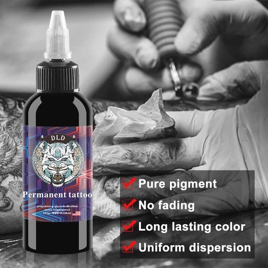 Inchiostro di Tattoo Nero Professionale per Microblading e Body Painting - 30ml