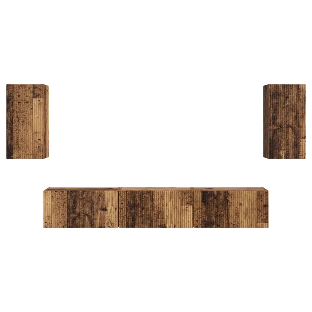Set mobile TV 5 pcs Legno vecchio Legno multistrato 3409076