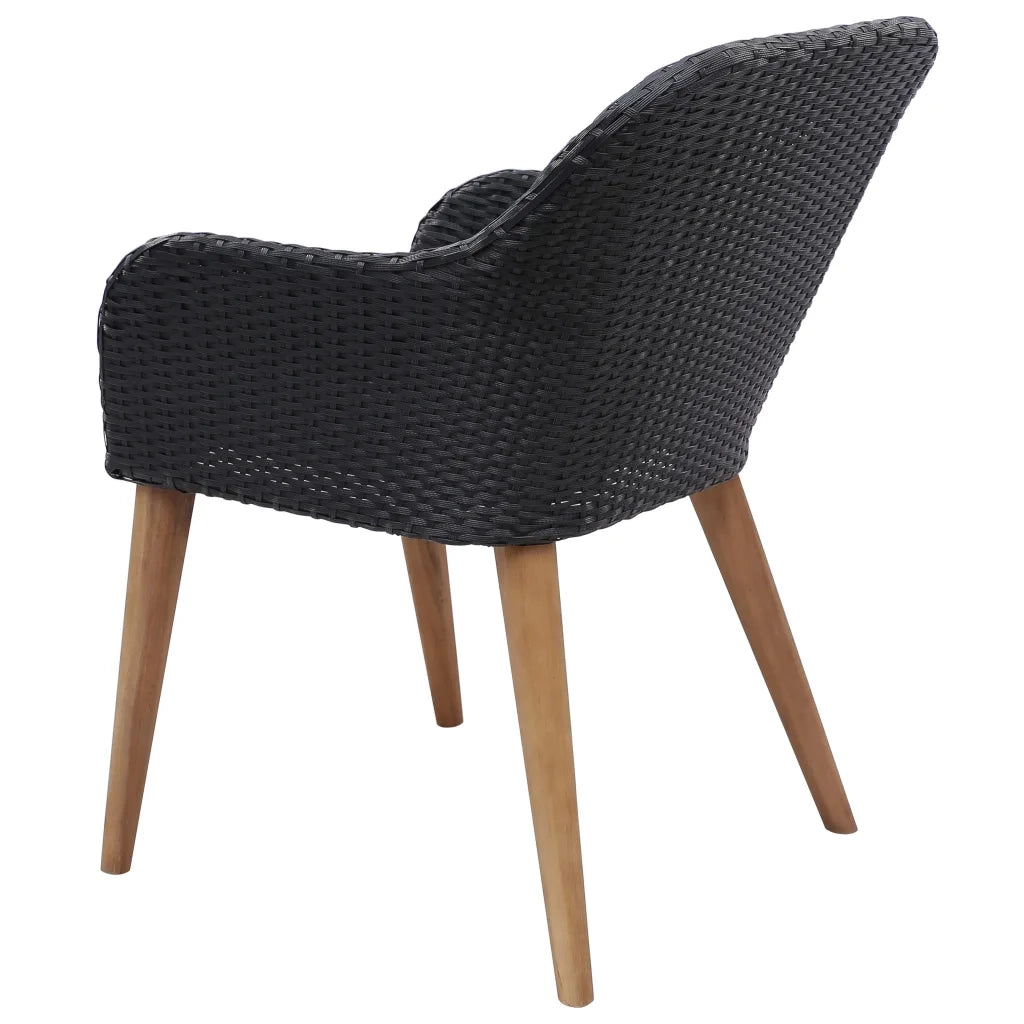 Set Mobili da Pranzo per Giardino 5 pz Nero 3067824