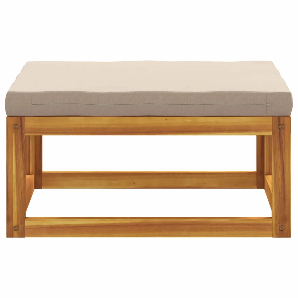 Poggiapiedi modulare con cuscini Legno di Acacia Massello 42028305
