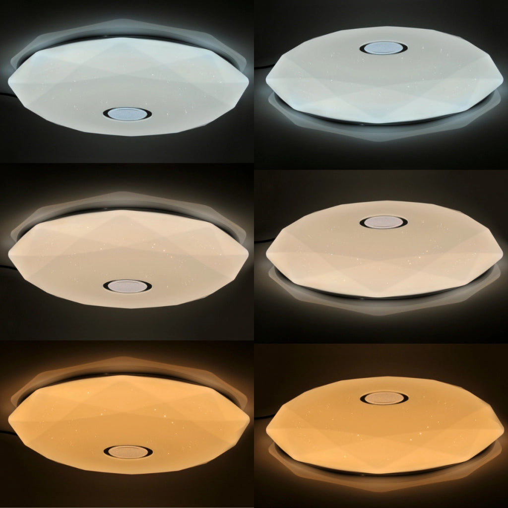Plafoniera LED Polux Diamond 80W 80cm con telecomando