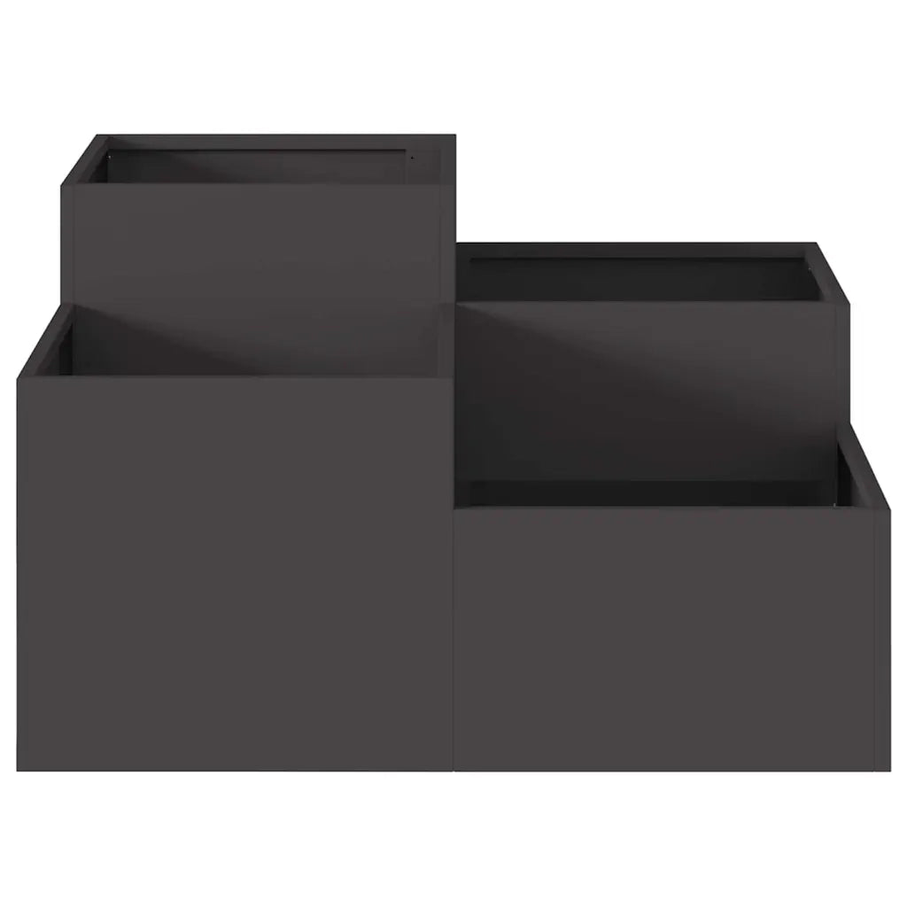 Vaso da giardino Nero 80 x 80 x 48 cm Acciaio
