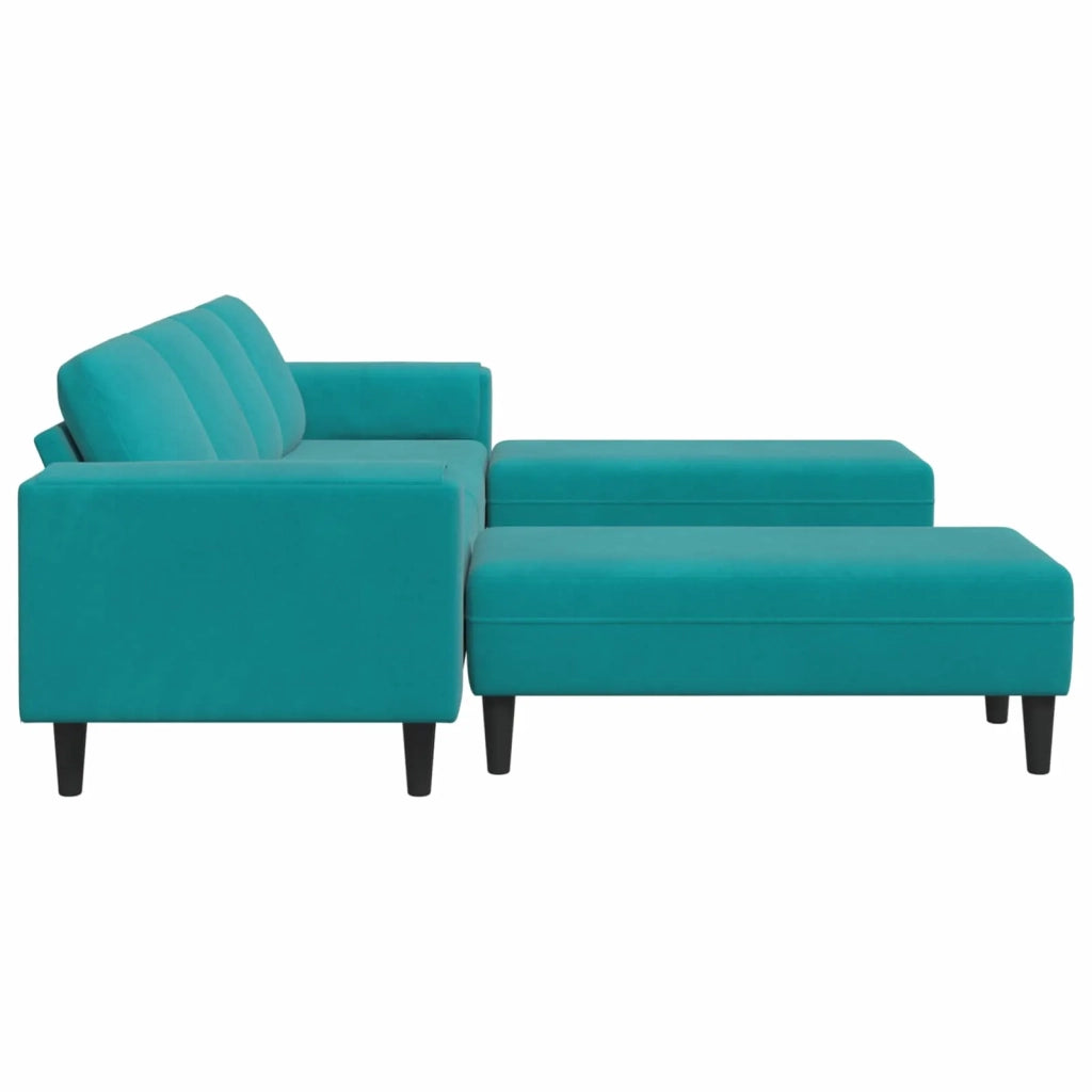 Divano per Soggiorno 3 pcs Turchese 3335130