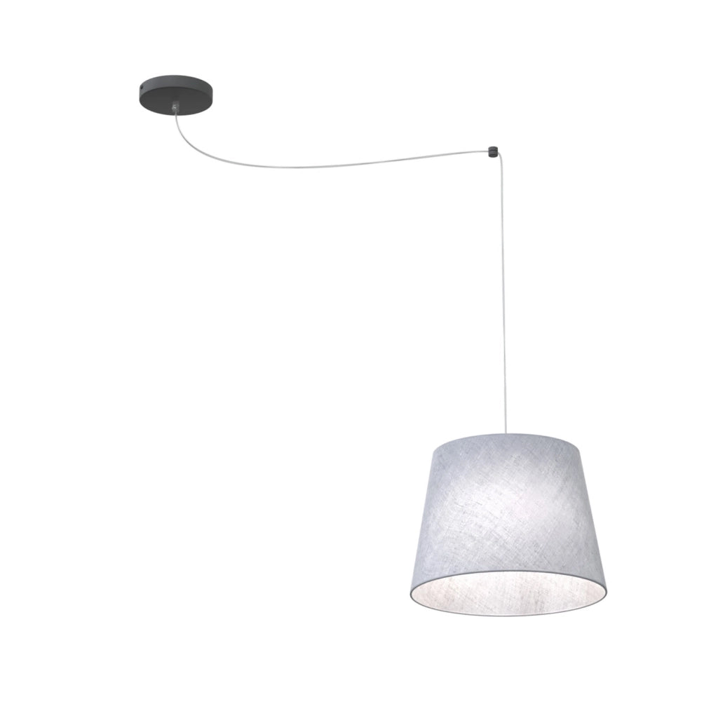 Sospensione 1 Luce Iside Con Paralume Grigio