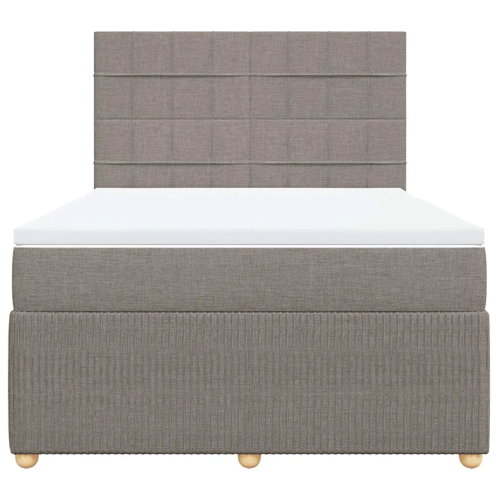Giroletto a Molle con Materasso Tortora 140x200 cm in Tessuto 3294383