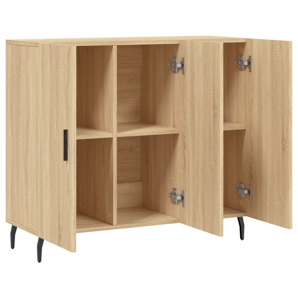 Credenza Rovere Sonoma 90x34x80 cm in Legno Multistrato 828127