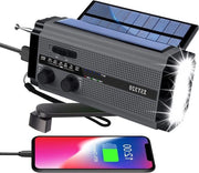 Radio portatile con energia solare - AM/FM - adatto per campeggio e outdoor - 1 pezzo - grigio