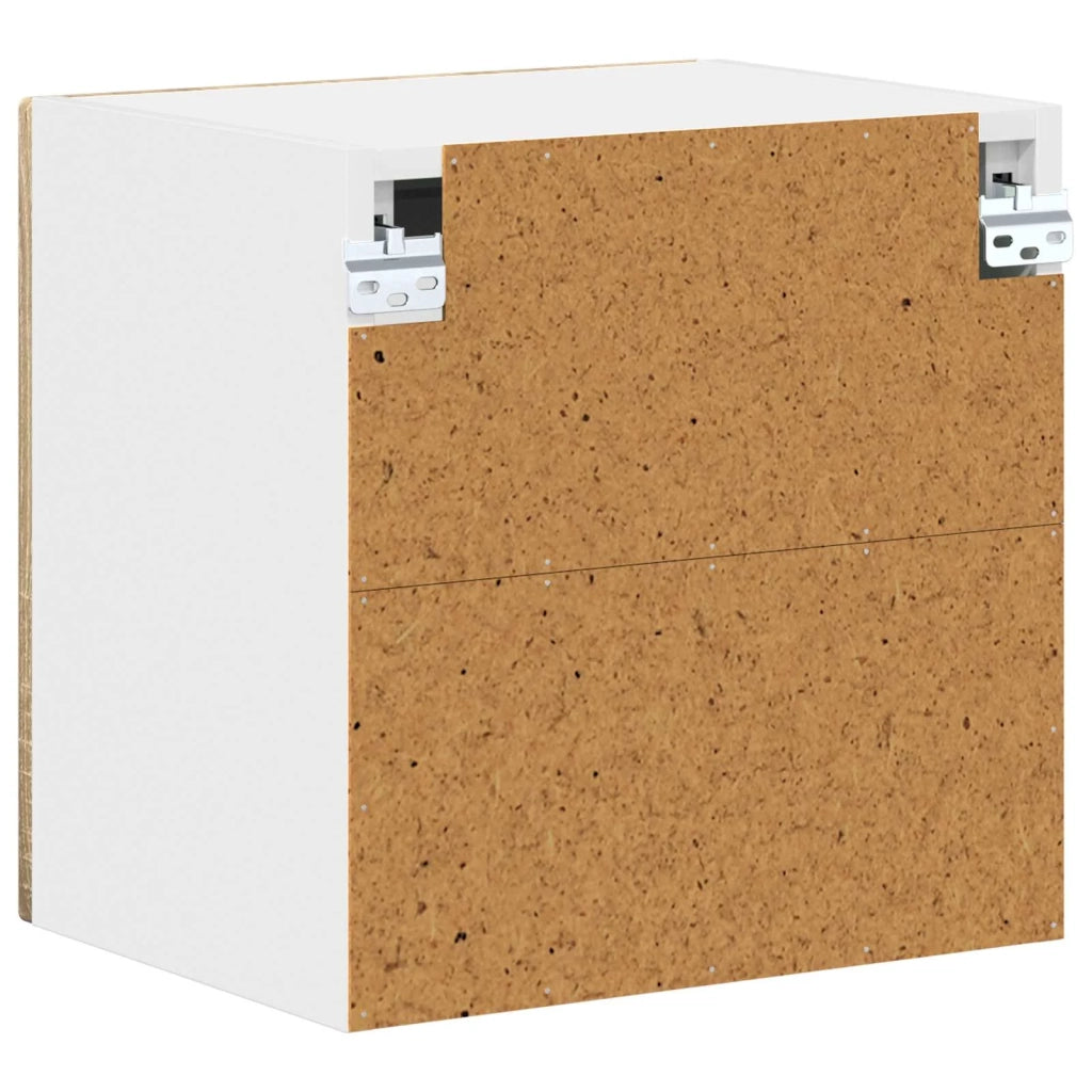 Pensile da cucina | Mobile in vetro da parete LUCCA 2 pz Rovere Sonoma