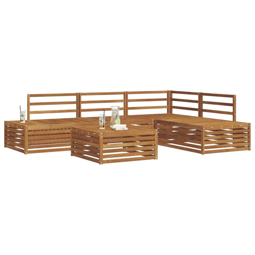 Set di divani da esterno 5 Pezzo Naturale 3374094