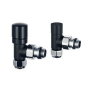 KIT VALVOLA E DETENTORE TERMOSTATIZZABILI- 1/2 Nero Opaco- ATON- pezzi 1