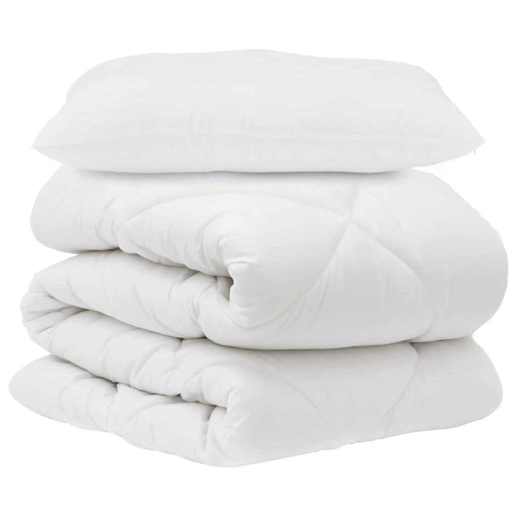 Set di Piumoni con cuscino 2 pcs Bianco Microfibra 3376705