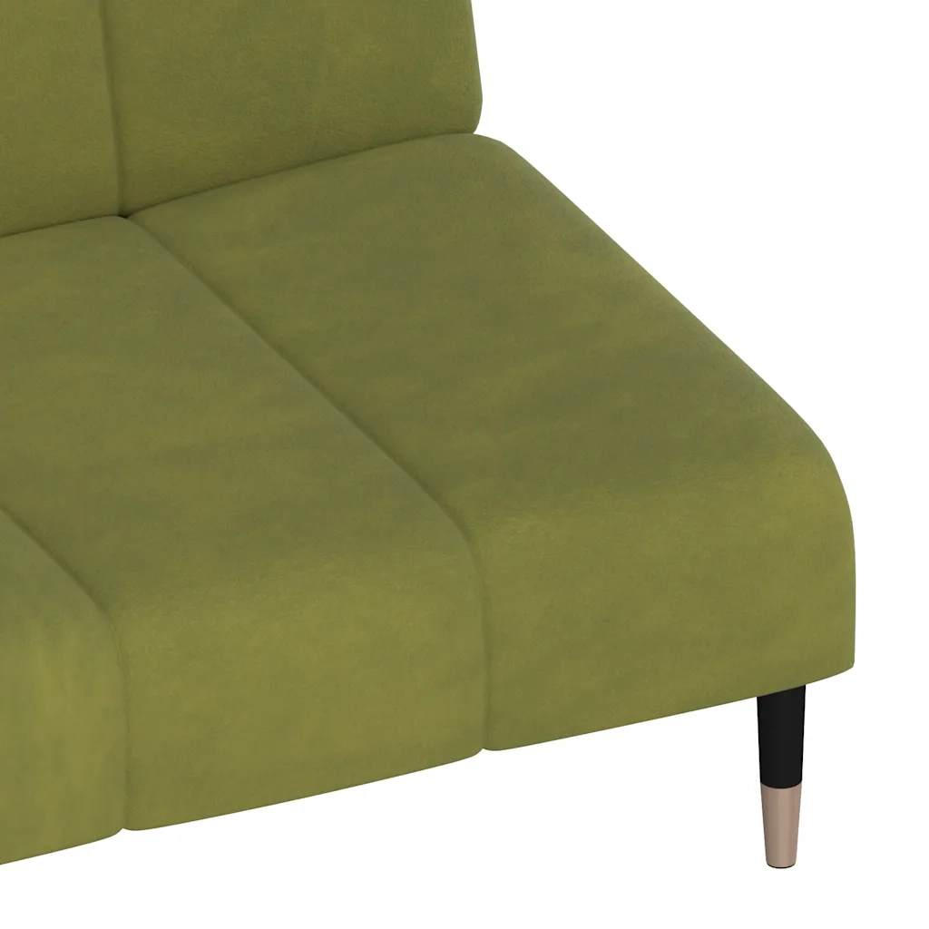 Divano Letto a 2 Posti-Sofa Letto 2 Posti-Daybed Verde Chiaro in Velluto 268788